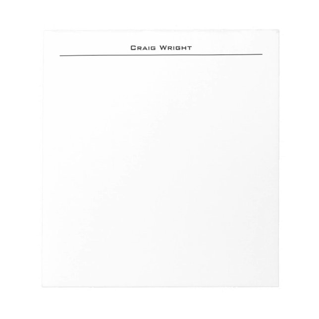 Professional Minimalist Modern Plain Notepad (Front)