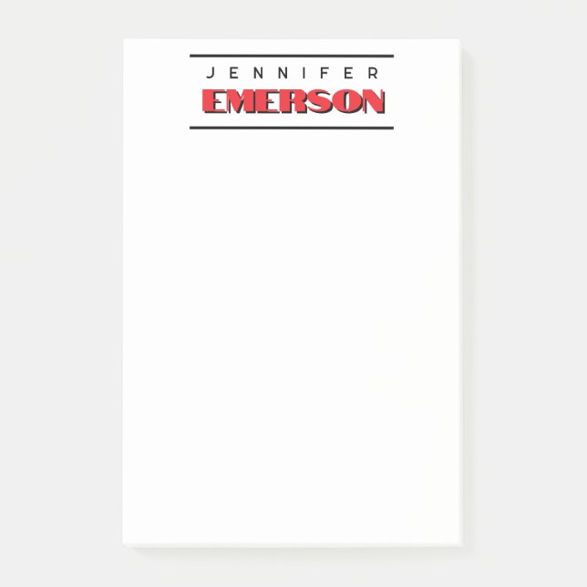 Professional minimalist modern plain  post-it notes (Front)