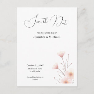 Professional Minimalist Modern Plain Simple Announcement Postcard