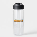 Professional minimalist modern plain  water bottle<br><div class="desc">A great design with bold letters on a white background. Your name in bold and its direction will surprise everyone in an instant.</div>