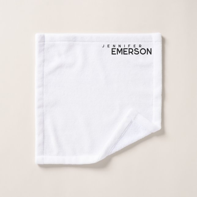 Professional minimalist modern plain your name wash cloth (Wash Cloth)
