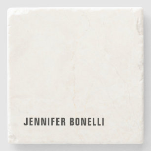 Professional minimalist modern trendy name stone coaster