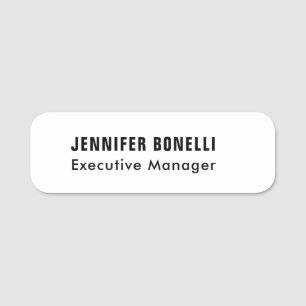 Professional minimalist modern trendy name tag