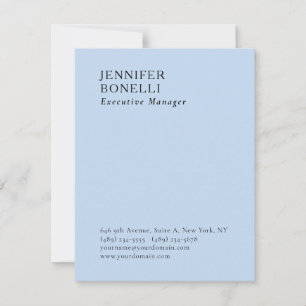 Professional minimalist modern trendy pale blue card