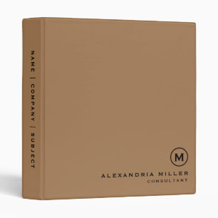 Professional Minimalist Monogram Binder