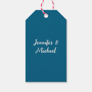 Professional minimalist ocean blue calligraphy gift tags