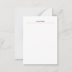 Professional Minimalist Plain Classic Personalized Card