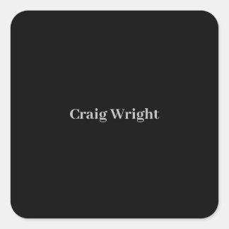 Professional Minimalist Plain Classic Personalized Square Sticker