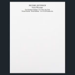 Professional Minimalist Plain Classical Letterhead<br><div class="desc">Easy Editing Tools. Different Card Types and Sizes,  Colour and Font Choices.</div>