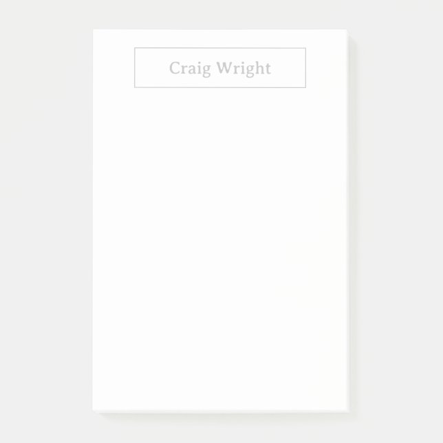 Professional Minimalist Plain Classical Post-it Notes (Front)