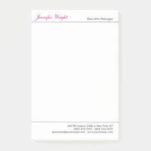 Professional minimalist plain elegant calligraphy post-it notes