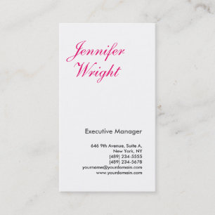 Professional minimalist plain elegant modern business card