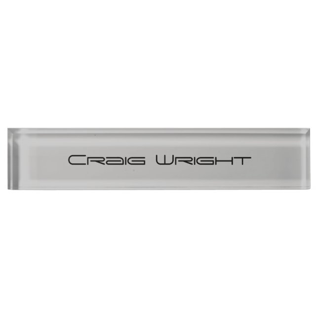 Professional Minimalist Plain Modern Personalized Nameplate (Front)
