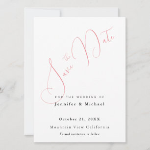 Professional Minimalist Plain Modern Save The Date