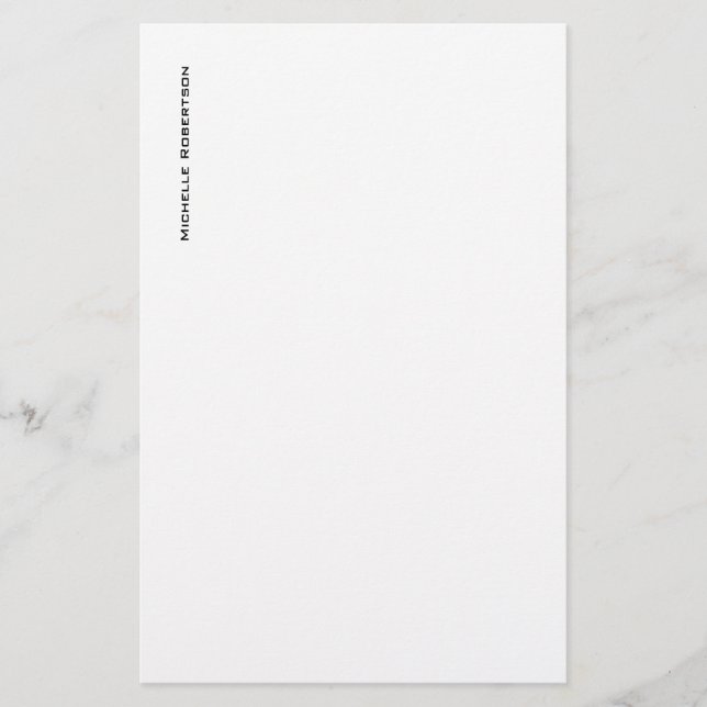 Professional Minimalist Plain Modern Stationery (Front)