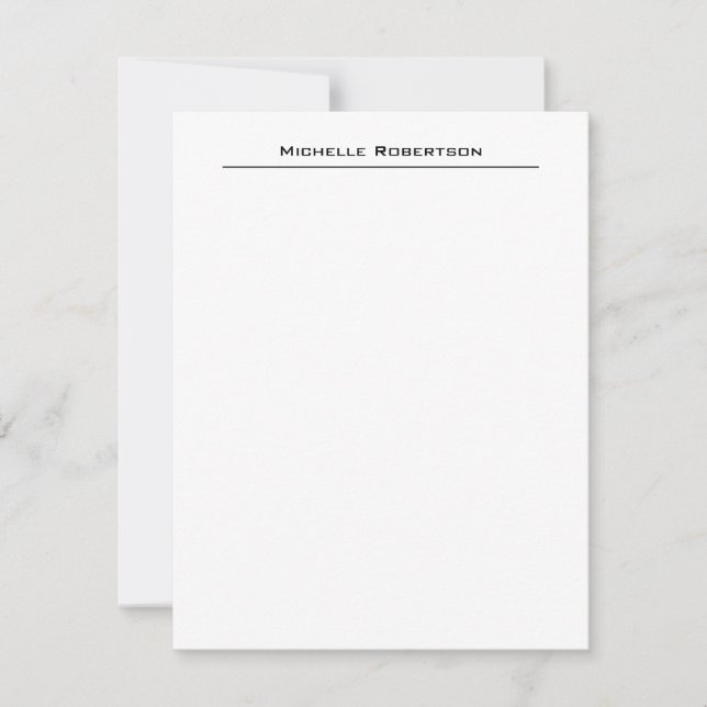 Professional Minimalist Plain Simple Modern Card (Front)
