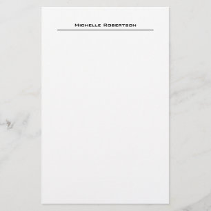 Professional Minimalist Plain Simple Modern Stationery