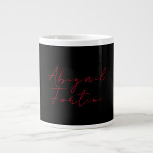 Professional minimalist red black modern large coffee mug