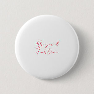 Professional minimalist red white modern 2 inch round button