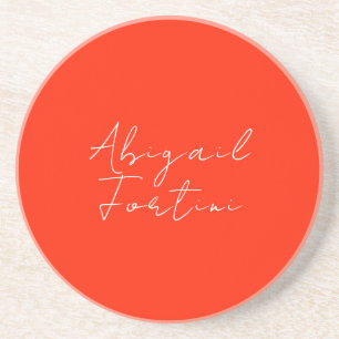 Professional minimalist red white modern coaster