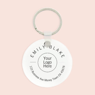 Professional Minimalist Scannable QR Code Keychain