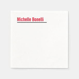 Professional Minimalist Simple White Modern Plain Napkin