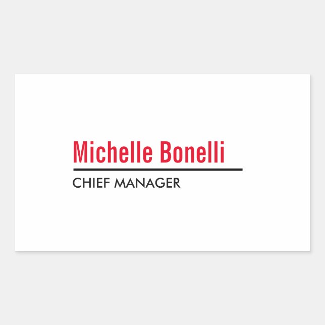 Professional Minimalist Simple White Modern Plain Sticker (Front)