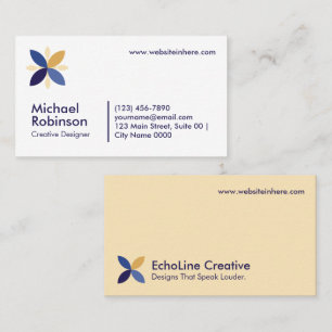 Professional Minimalist Stylish Floral Creative Business Card