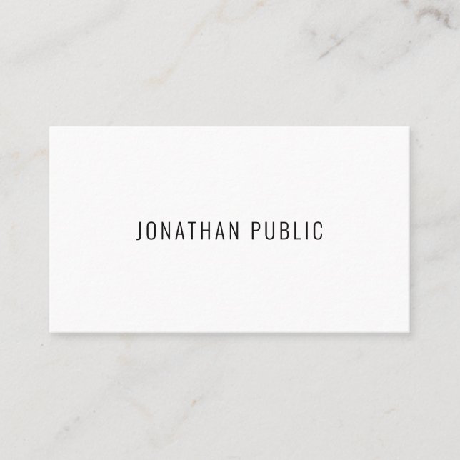 Professional Minimalist Template Modern Simple Business Card (Front)