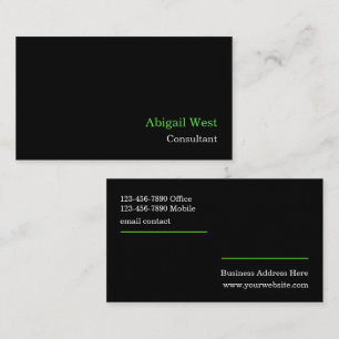 Professional Minimalist Two Side Business Card