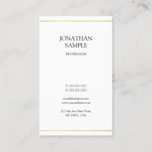 Professional Minimalistic Elegant Design Modern Business Card