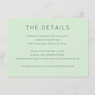 Professional Mint Green Minimalist Enclosure Card