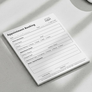 Professional Modern Appointment Reminder Logo Notepad