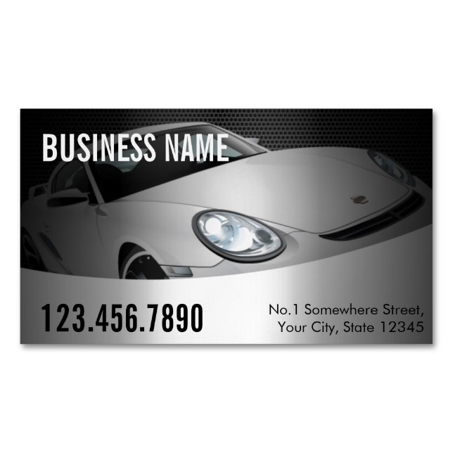 Professional Modern Automotive Magnetic Business Card (Front)