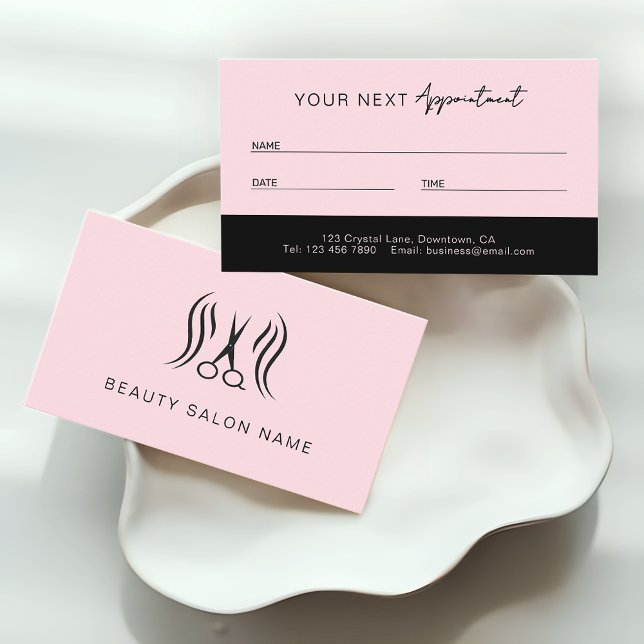 Professional Modern Beauty Salon Appointment Card (Creator Uploaded)
