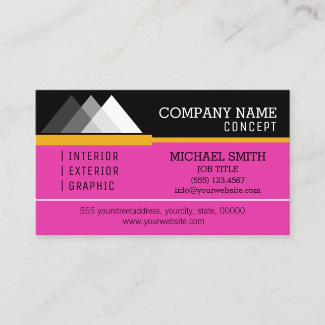 Professional Modern Black and Frostbite Business Card (Front)