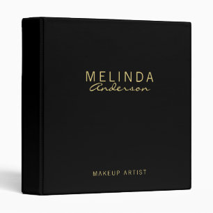 Professional Modern Black and Gold Binder