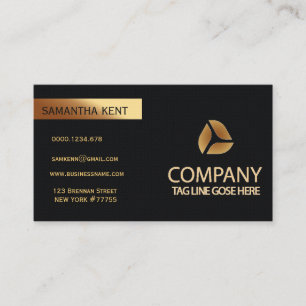 Professional Modern black and gold Business Card