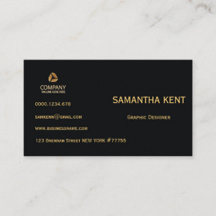 Professional Modern black and gold Business Card