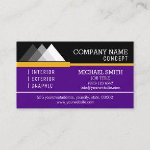 Professional Modern Black and Indigo Business Card