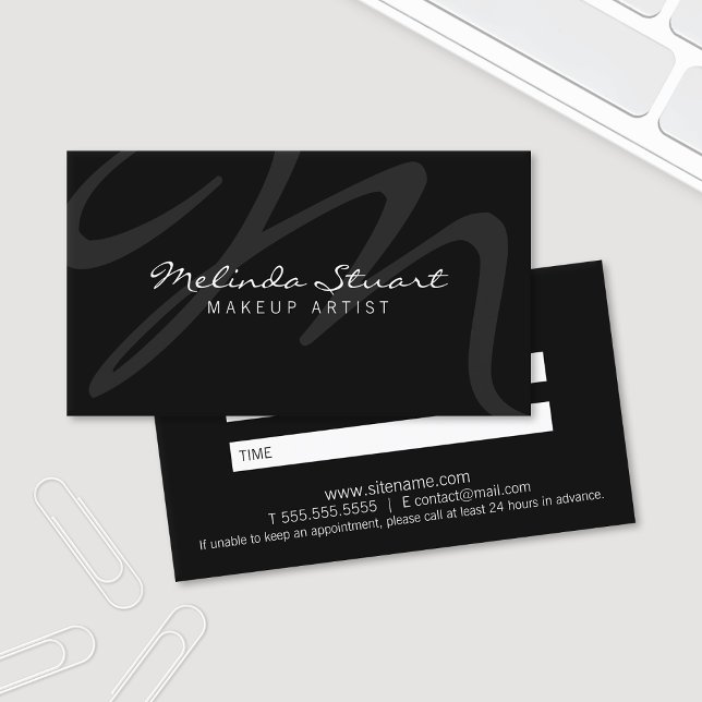 Professional Modern Black and White Appointment (Creator Uploaded)