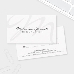 Professional Modern Black and White Appointment Card