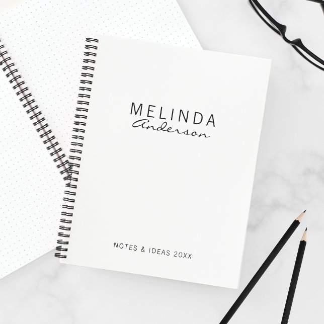 Professional Modern Black and White Notebook (Creator Uploaded)