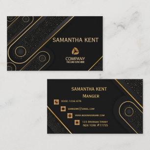 Professional Modern  black & Gold  Business Card