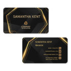 Professional Modern  black & Gold  Business Card