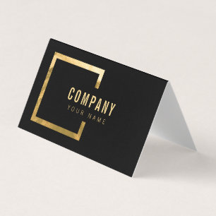 Professional Modern Black gold Foil Elegant  Business Card