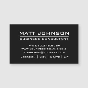Professional Modern Black Magnetic Business Card