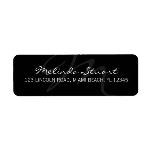 Professional Modern Black Monogram