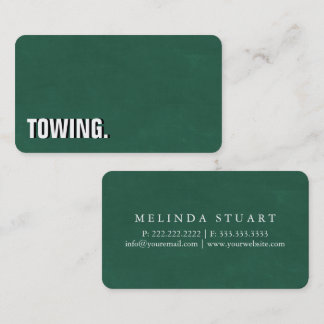 Professional Modern Blackboard Out Towing Business Card