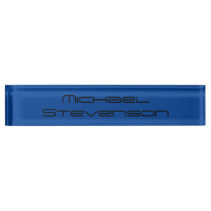 Professional Modern Blue Business Desk Nameplate